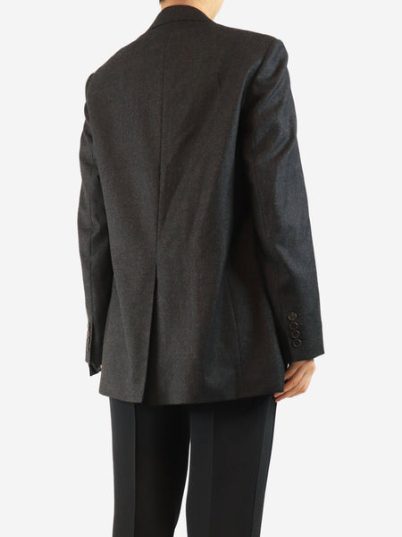 Charcoal grey single-breasted blazer - size UK 10 alternate image