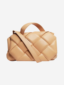 Bottega Veneta Beige Intrecciato leather shoulder bag