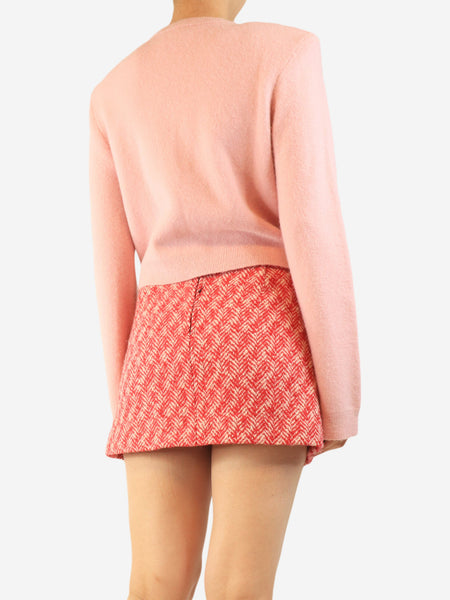 Pink embellished cardigan - size L alternate image