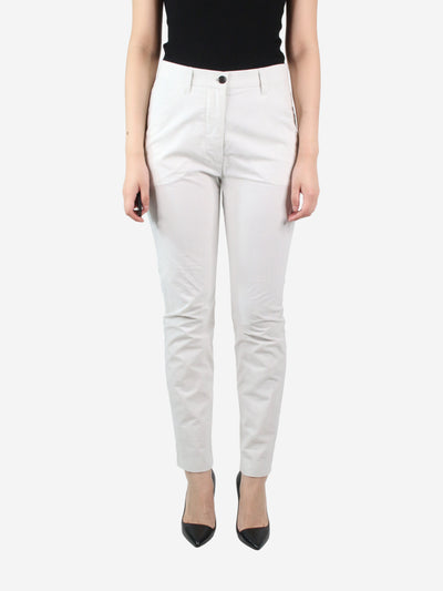 Isabel Marant Etoile White high-rise cotton trousers - size UK 8 Trousers Isabel Marant Etoile 