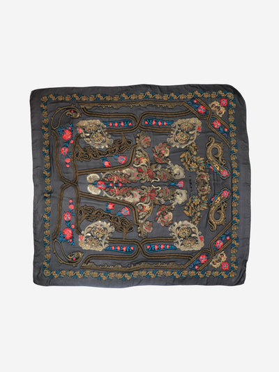 Black silk paisley printed scarf Scarves Etro 