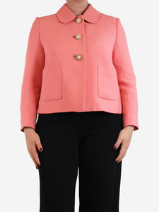 Miu Miu Pink jacket with pearl buttons - size UK 12