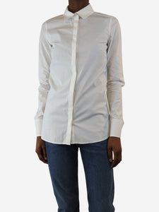 Joseph White cotton fitted shirt - size UK 10