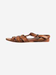 Miu Miu Brown strappy open toe sandals