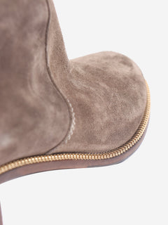 Brown suede knee high boots - size EU 38 (UK 5) Boots Sergio Rossi 