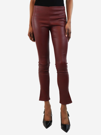 Red leather trousers with zip- size S Trousers The Row 