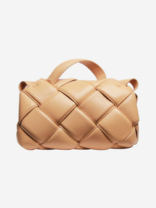 Bottega Veneta Beige Intrecciato leather shoulder bag