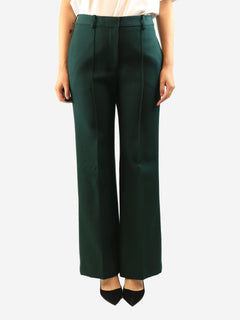 Dark green wool trousers - size UK 10 Trousers Victoria Beckham 