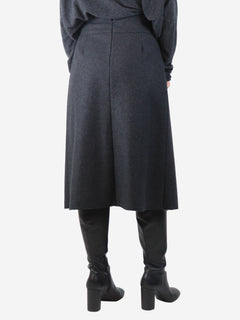 Dark grey wool and silk-blend midi skirt - size UK 10 Skirts Marni 