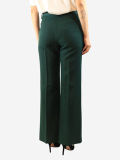 Dark green wool trousers - size UK 10 Trousers Victoria Beckham 