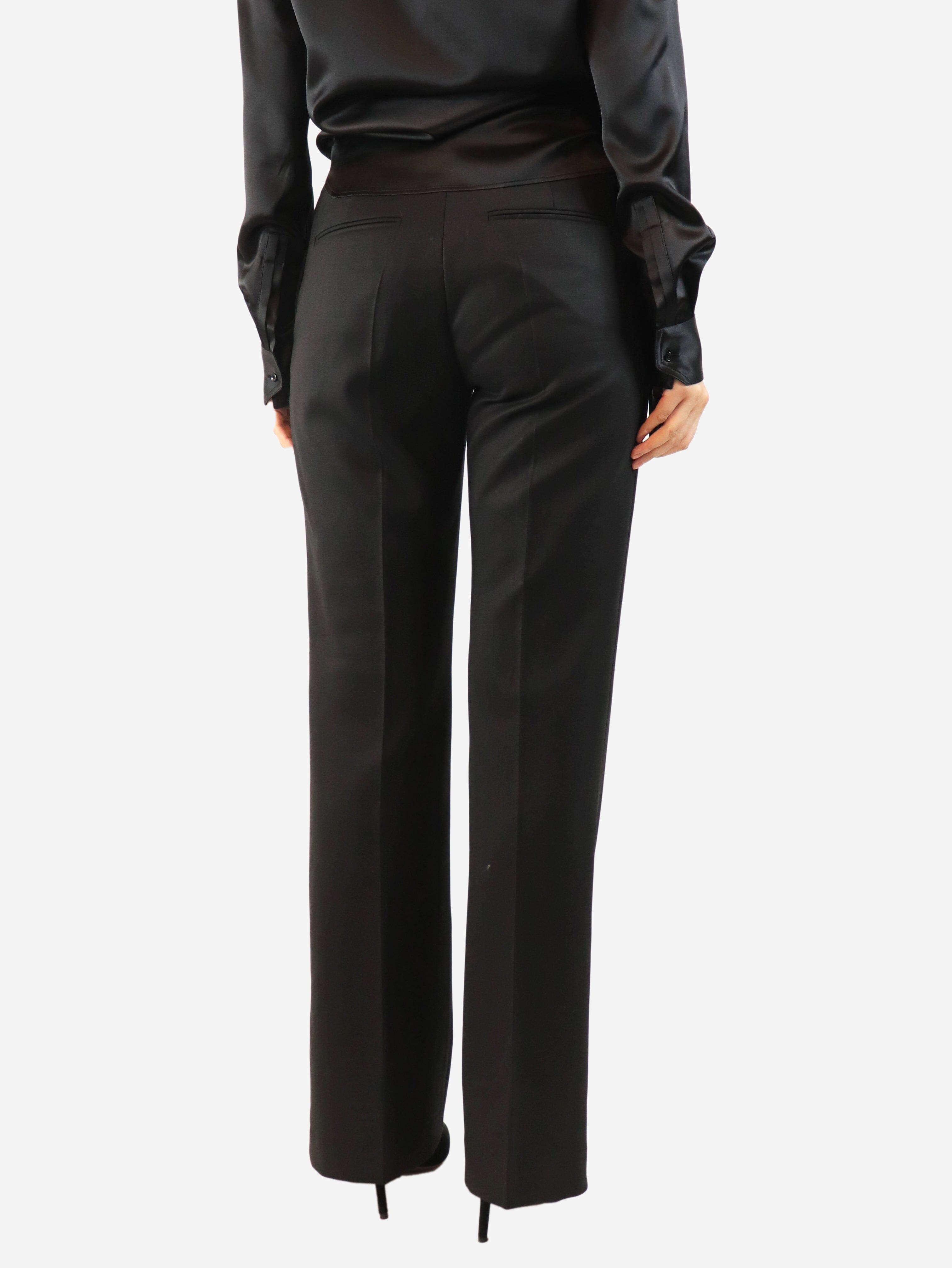 Black straight-leg trousers - size UK 10 Trousers The Row 