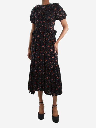 Black floral ruffled dress - size US 2 Dresses Ulla Johnson 