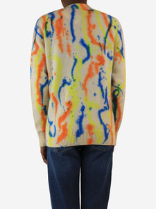 The Elder Statesman Multi tie dye print cashmere cardigan - size XS