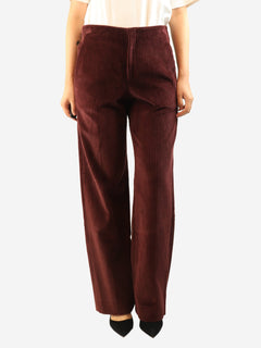 Burgundy corduroy trousers - size UK 10 Trousers Brunello Cucinelli 