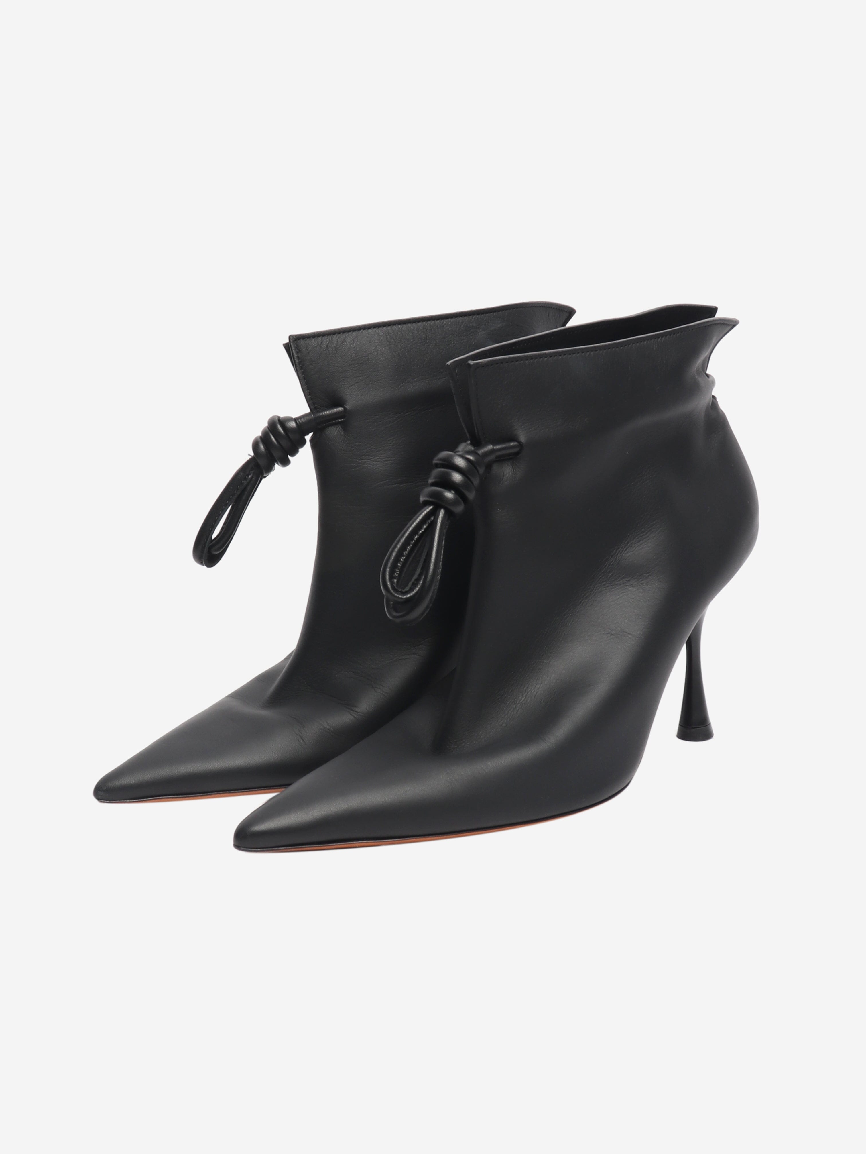 Black Flamenco leather ankle boots - size EU 38 Boots Loewe 