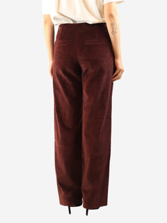 Burgundy corduroy trousers - size UK 10 Trousers Brunello Cucinelli 