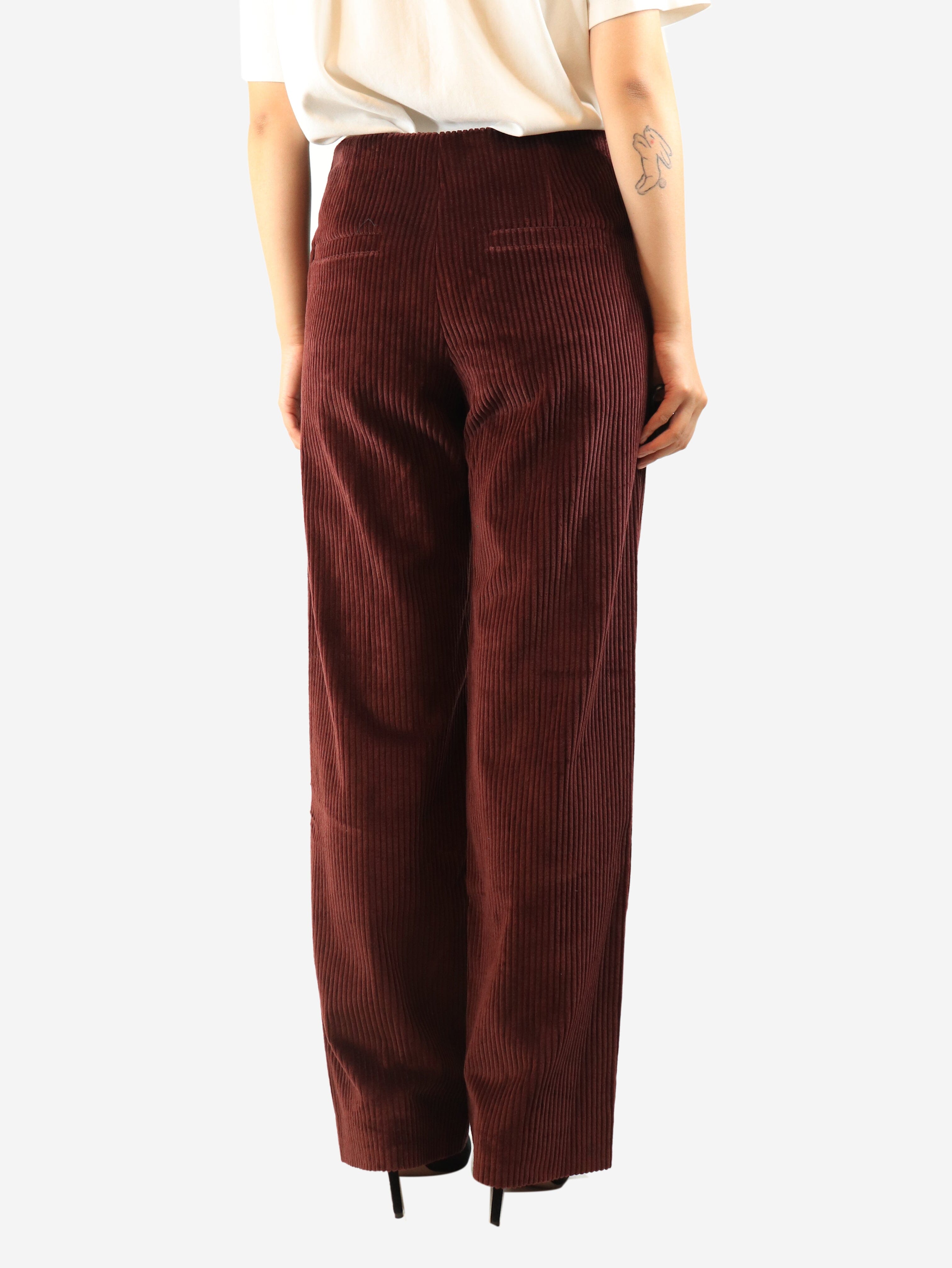 Burgundy corduroy trousers - size UK 10 Trousers Brunello Cucinelli 