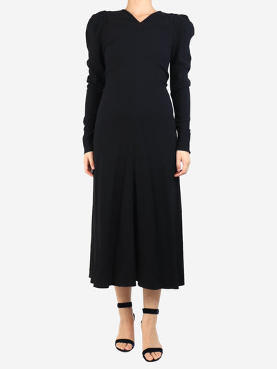 Black Albizia crepe midi dress - size UK 8 Dresses Isabel Marant 