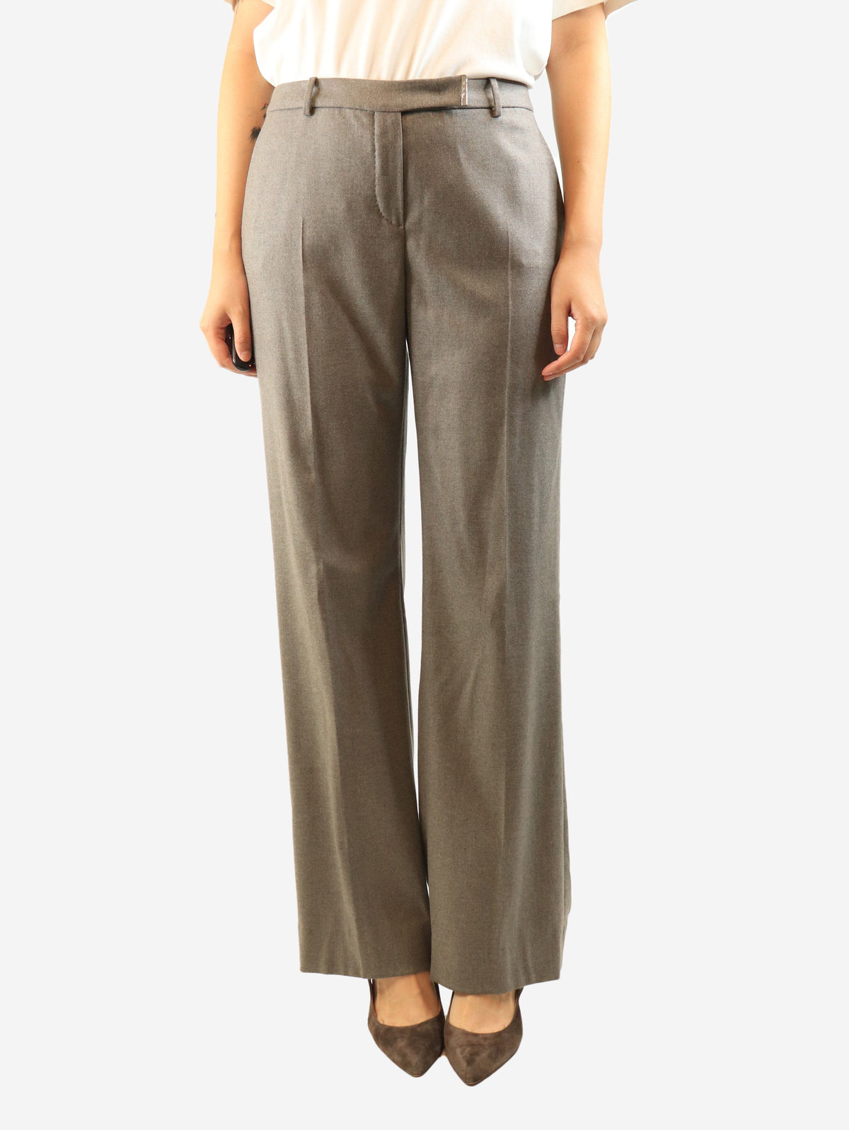 Brown cashmere trousers - size UK 10 Trousers Loro Piana 