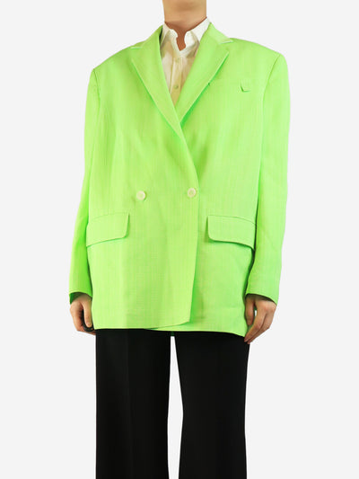 Neon green La Veste Marino blazer - size UK 10 Coats & Jackets Jacquemus 