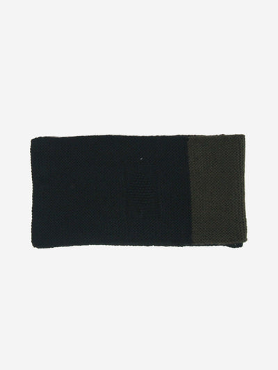 Black two-tone scarf Scarves Marion Foale for Margaret Howell 