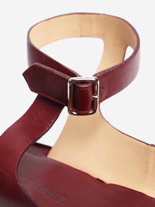 Jil Sander Burgundy leather platform sandals - size EU 40