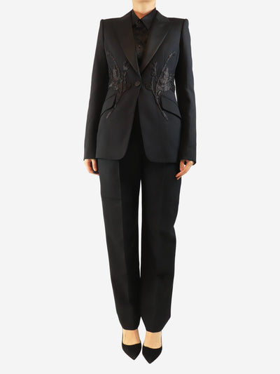 Black tuxedo blazer and trouser set - size UK 10 Sets Alexander McQueen 