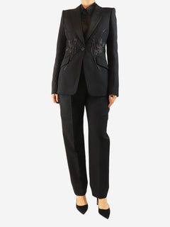 Black tuxedo blazer and trouser set - size UK 10 Sets Alexander McQueen 