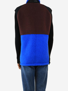 Blue and maroon colour-block fleece vest - size XS Coats & Jackets Ganni x 66°North 