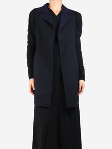 Bamford Navy sleeveless reversible coat - size UK 8