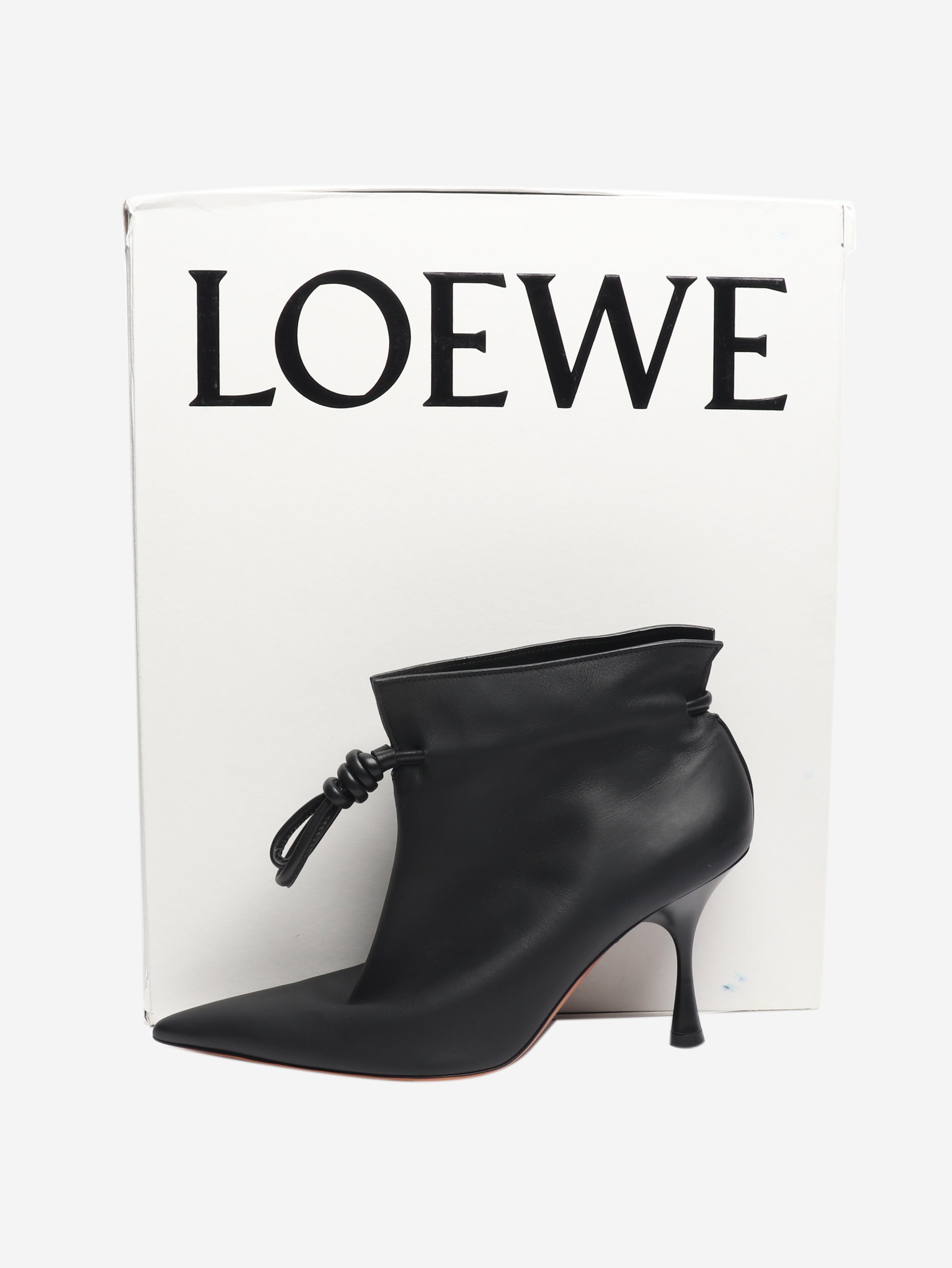 Black Flamenco leather ankle boots - size EU 38 Boots Loewe 