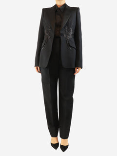 Black tuxedo blazer and trouser set - size UK 10 Sets Alexander McQueen 