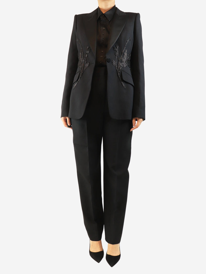Black tuxedo blazer and trouser set - size UK 10 Sets Alexander McQueen 