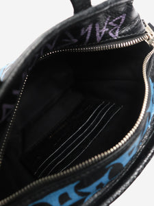 Balenciaga Black Graffiti Bazaar Shopper 2way bag