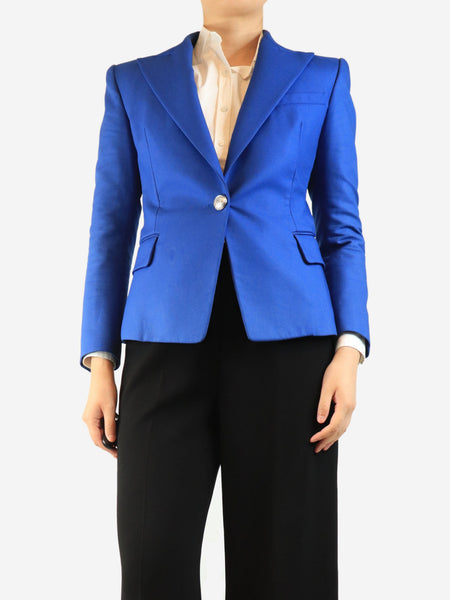 Blue single-breasted blazer - size UK 12 product image