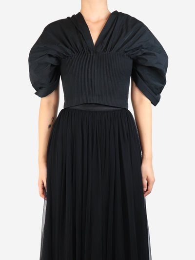 Black puffed sleeve crop top - size UK 8 Tops Jonathan Simkhai 