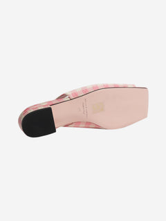Pink and white gingham slingback flats - size EU 40 Flat Shoes Emilia Wickstead 