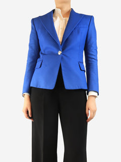 Blue single-breasted blazer - size UK 12 Coats & Jackets Balmain 