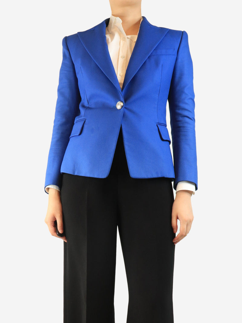 Blue single-breasted blazer - size UK 12 Coats & Jackets Balmain 
