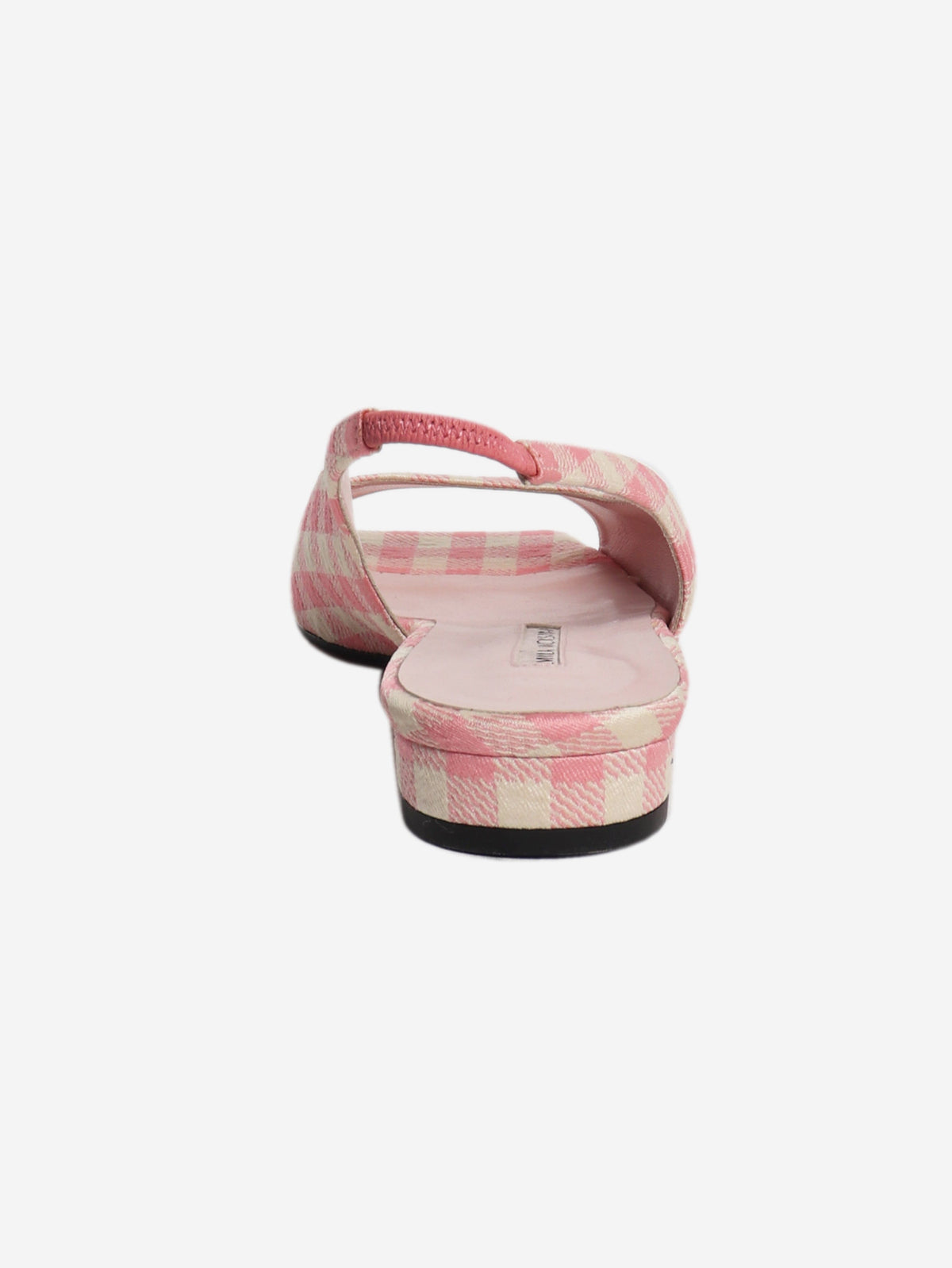 Pink and white gingham slingback flats - size EU 40 Flat Shoes Emilia Wickstead 