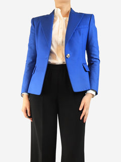 Blue single-breasted blazer - size UK 12 Coats & Jackets Balmain 