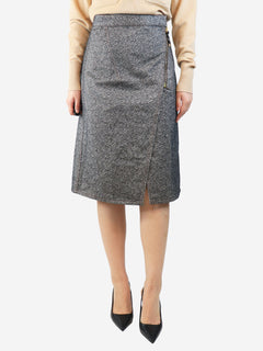 Grey Marled midi skirt - size UK 10 Skirts Acne Studios 