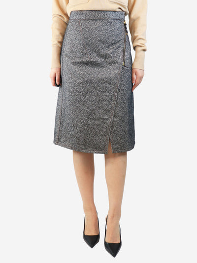 Grey Marled midi skirt - size UK 10 Skirts Acne Studios 