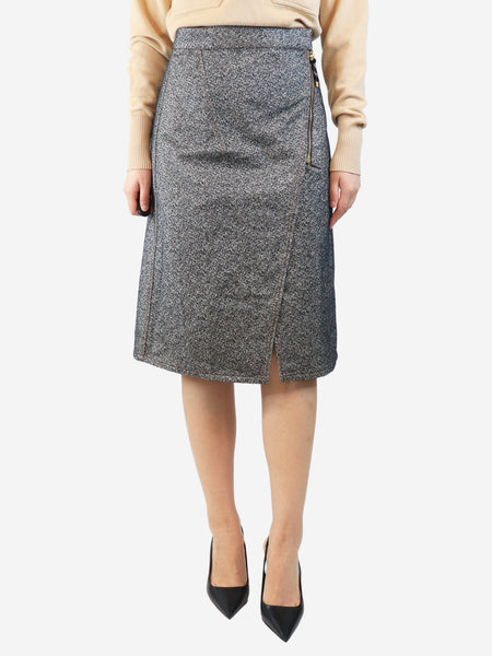Grey Marled midi skirt - size UK 10 product image
