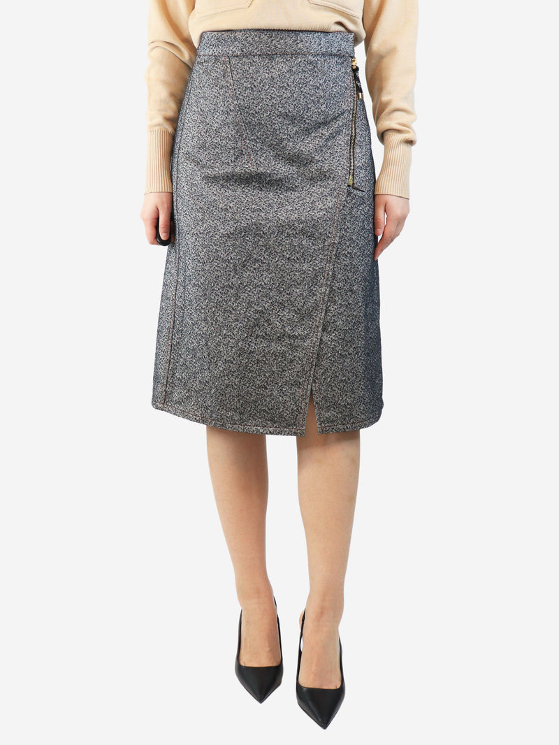 Grey Marled midi skirt - size UK 10 Skirts Acne Studios 