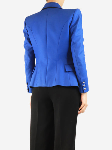 Blue single-breasted blazer - size UK 12 alternate image