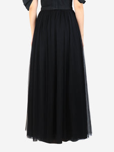 Needle & Thread Black tulle maxi skirt - size UK 8
