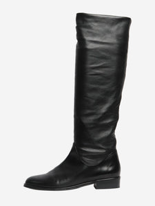 Stuart Weitzman Stuart Weitzman Black ruched flat boots - size US 7 (UK 4.5)