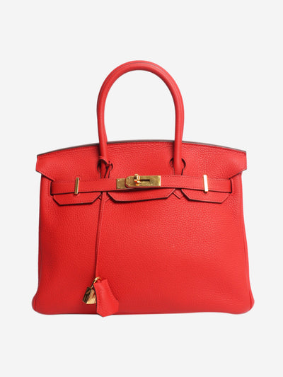 Red Birkin 30 bag Top Handle Bags Hermes 