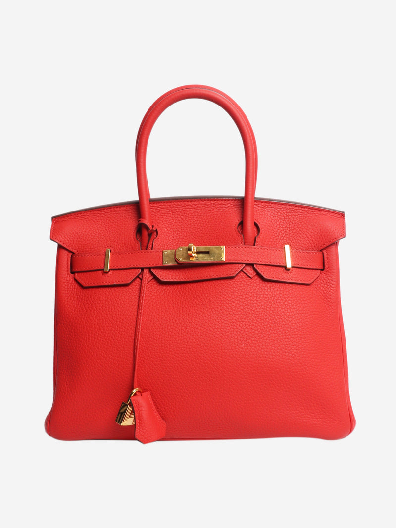 Red Birkin 30 bag Top Handle Bags Hermes 